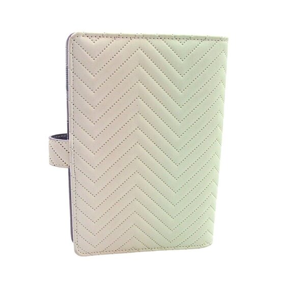 Pastel Ombre Planner Organizer Ring Binder Snap Close Quilted Blue Purple 7.5x5" - Picture 3 of 12